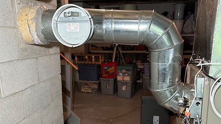 A smoke pipe for a heating system.