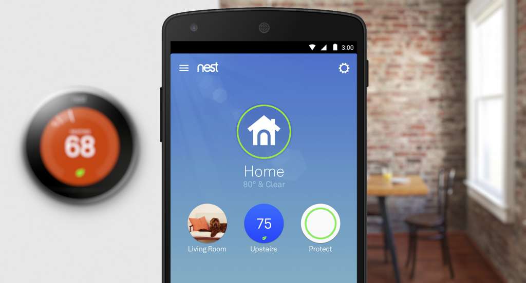 Nest app open on a smart phone.